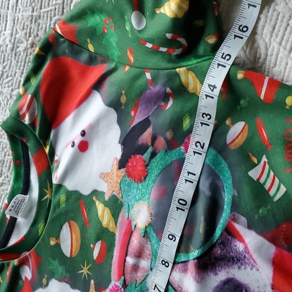 🎄🎅🐱Set of 2 Funnycokid Christmas Sizes M, L Tops - Picture 5 of 14